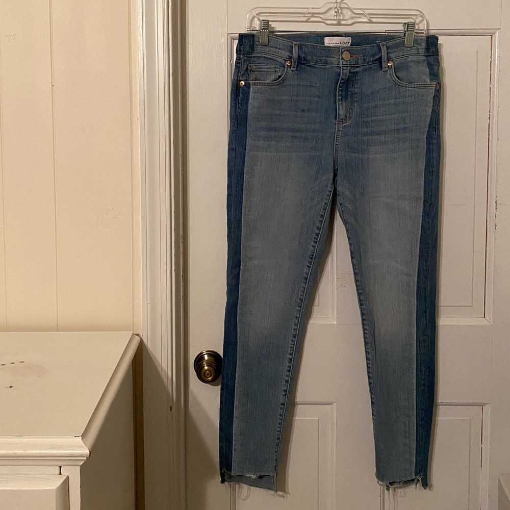 LOFT sz 10/30 Modern Skinny Multi-Tone Jeans
